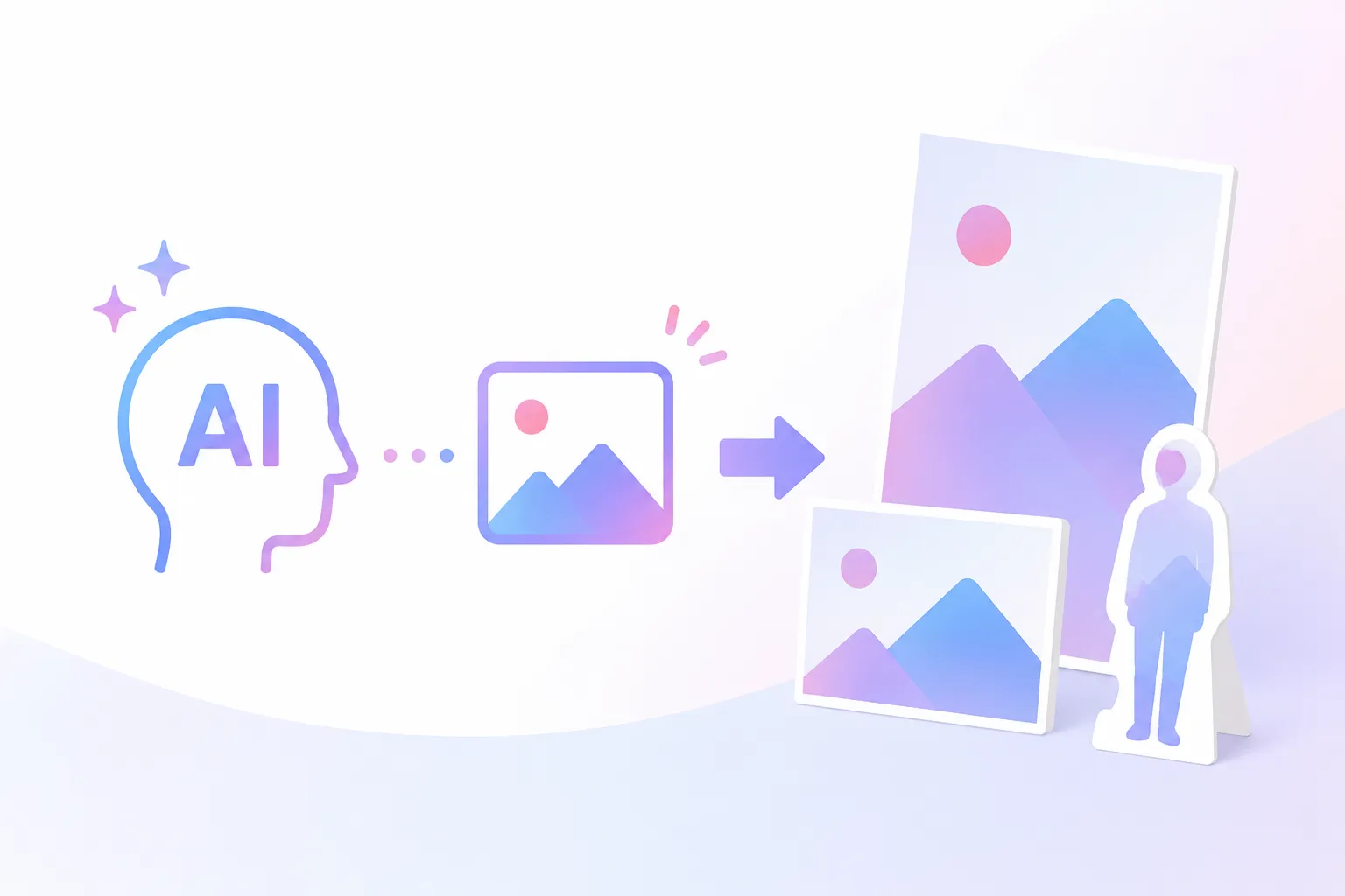 AIプリントサービスの抽象イメージ